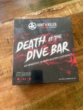 Sealed Hunt A Killer 'Death at the Dive Bar' Murder Mystery Game - Black & Red